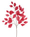 A bundle of 12, 28 long red Rose Leaf Sprays (FG663324), each featuring multiple brown branches with vibrant red artificial leaves, arranged against a white background.