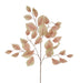 A 28L Terracotta Green Rose Leaf Spray Bundle of 12 (FG663349) features multiple stems with light pink and terracotta green leaves, arranged against a plain white background.