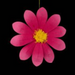 A vibrant 15.75 diameter felt flower (FJ519199) in assorted colors, displayed on a solid black background—an ideal accent to brighten up your home decor.