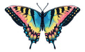 The 13.5L Metal Embossed Butterfly Sign (MD1363H1) displays vibrant blue, pink, yellow, and black wings spread open on a white background.