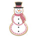MD1494C1-metal-snowman-cookie-sign red striped scarf black hat