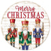 The 12 Red Emerald Blue and Gold Merry Christmas/Nutcracker MD1667A5 stands boldly by festive sheet music, making it the perfect cheerful Christmas decor for your home.