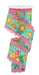 The 2.5X10YD Mint Green/Multi Soft Florals/Scalloped Lace Ribbon RGC8126AN showcases bright yellow and pink flowers on a mint green background, complete with scalloped lace edging.