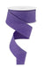 A 1.5 x 10yd Purple Crystal Shine ribbon (RGE199423) with a glittery finish is unwound and hangs in a loose spiral against a white background.