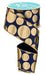 The 2.5 X 10Yd Navy/Gold Gold 3 Size Multi Dots RGF113619 Ribbon features bold metallic gold polka dots—ideal as wired ribbon for eye-catching gift wrapping or festive decor.