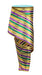 The 4 X 10Yd Mardi Gras Metallic Stripe ribbon (RGF1490WY) shimmers with gold, green, and purple diagonal stripes, capturing the festive spirit of Mardi Gras.