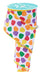 The 2.5 x 10Yd White/Yellow/Red/Green/Orange Gumdrops Ribbon (RGF1631RT) features a decorative spool with colorful gumdrop shapes and bright yellow edging.