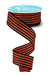 The 1.5 x 10Yd Dark Orange/Black Glitter Vertical Stripe Ribbon (RGF1970P2) features bold stripes and black edges, perfect for adding a festive, decorative touch to any celebration.