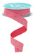 A spool of 7/8 x 10yd Red/White Mini Harlequin Ribbon RGF769524 unwinds in a loose spiral, displaying its red and white diamond pattern, with the ribbon attached to a flat, round label on top.