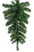 The 24 Evergreen Teardrop with 55 Tips (XX930109) features lush artificial green pine branches that form an upside-down Christmas tree shape. Its densely covered evergreen needles create a festive holiday display on any plain white background.