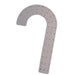 The 20 Cane Wreath Form is a gray plastic, cane-shaped piece with evenly spaced holes, perfect as a pegboard accessory or for creating custom wreaths and securing mesh using zip ties.