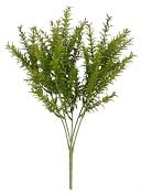 A close-up showcases the 18 Green Soft Touch Seagrass Fern Bush ISB33740IEI, with lush, green artificial leaves arranged in a bouquet style. The feathery leaves have thin branches resembling seagrass swaying in the breeze.