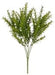 A close-up showcases the 18 Green Soft Touch Seagrass Fern Bush ISB33740IEI, with lush, green artificial leaves arranged in a bouquet style. The feathery leaves have thin branches resembling seagrass swaying in the breeze.