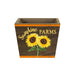 Brighten any space with the 2 Asst 5.75Sqx4.25H Sunflower Planter in yellow, moss, brown, and orange (KM1138), featuring “Sunshine Farms” and two painted sunflowers—perfect for adding rustic charm to your decor.