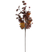 The 30 Oak Leaf Eucalyptus 64355 features brown, orange, and yellow oak leaves with small red berries on a dark brown stem and eucalyptus accents, perfect for autumn decor.