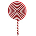 12 inch red and white acrylic lollipop Christmas decoration