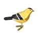 Add a charming touch to your tree with the American Goldfinch Ornament Old World Christmas Ornament 18045, a glittery yellow and black bird ornament with a gold metal clip—perfect for festive holiday décor.