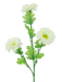 A 23 artificial Cream Gerber Spray (29422Cm) features three white daisies, each with a yellow center on a green stem adorned with lush leaves.