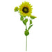 The 26 Yellow Sunflower Spray with 3 stems (29432YW) features three beautiful yellow blooms and green leaves, all perfectly displayed against a white background.