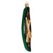 The Green Canoe Ornament by Old World Christmas (model 46111) is ideal for outdoor recreational enthusiasts, boasting a shiny finish and the classic shape of a wooden canoe. It includes two gold oars inside and features a top loop for easy hanging, making it a charming addition to your Christmas tree.