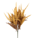 A 22 Light Brown Fern Bush with Nine Stems, item 56809Ltbn, featuring vibrant orange and light brown leaves with pointed edges radiating on thin stems against a white background.