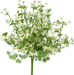 The 12 Gypso Bundle 62282BU12 features delicate white flowers with small petals, green stems, and fern-like greenery, creating an airy arrangement reminiscent of babys breath and tiny roses.