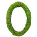 The 24 Moss Oval Wreath 62647GN features a large, textured 0 shape covered in vibrant green foliage, resembling lush moss against a plain white background. It measures 24H x 17W and exudes an organic, natural look.