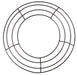 The 10Dia Wire Arch Wreath Frame Black (MD084002) features multiple rings and crossbars, perfect for crafting and floral projects, standing against a white background. This versatile frame is an ideal foundation for your creative endeavors.