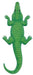Illustration of a green, lime, and emerald alligator lying flat with legs outstretched, inspired by the 19Hx8L Metal Alligator Shape Sign (Green/Lime/Emerald/Black), MD106258, on a white background.