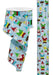 The 2.5X10Yd Garden Gnomes RGE119614 ribbon features a pale blue background with colorful gnomes, mushrooms, birdhouses, and flowers in yellow, red, and green printed in a charming repeating pattern.