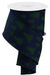 A partially unwound spool of 2.5 X 10Yd Wispy Trees Navy/Dk Green ribbon, RGE135819, draped in a spiral.