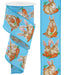 The 2.5X10Yd Bunnies W/Carrots Blue/Multi RGE175403 ribbon features brown bunnies with pink ears and orange carrots, surrounded by lush green foliage, repeating playfully along its length.
