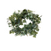 The 22 Mixed Eucalyptus Berry Wreath 62866 features a lush circular arrangement of eucalyptus and ivy, adorned with white flowers and berries that beautifully contrast the vibrant greenery.