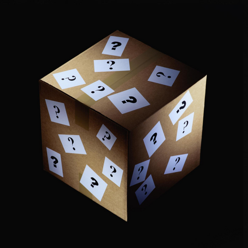 The Live Sale Mystery Box 06192025, wrapped in white paper with black question marks, stands out against a dark background—ideal for your next live sale or for stocking up on mystery supplies.