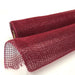 Two rolls of 21 Burgundy Fabric Mesh XB979-10, one partially unrolled, shown on a white surface. The polyester mesh has a loose grid weave and is slightly transparent.