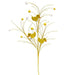 The Glitter Yellow Duck Twig Spray MN0013 showcases yellow glittery ducks perched on golden stems, accented by small Styrofoam white pom-poms.