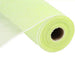 A 10.5 Iridescent Pastel Apple Foil Deco Mesh RY8501E4 roll, made from polypropylene with a fine grid-like texture, is partially unrolled on a white background, revealing its inner cardboard core.