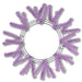 The 24 Work Wreath Lavender XX748813 features a circular wire frame adorned with lavender-colored faux pine branches. These branches are evenly distributed, creating an ideal base for adding mesh netting or seasonal decorations.