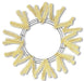 The 24 Work Wreath Cream XX748839 features light cream-colored artificial pine branches on a circular wire frame, evenly spaced for holiday projects. Set against a white background, its ideal for your festive creations.