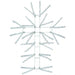 The 20 White Pencil Cross Work Form XX770127 displays a pencil cross design made of silver tinsel on a metal frame with protruding branches against a white backdrop.